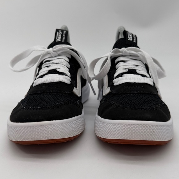 Vans Range EXP Low Top Youth Size 4 Black White Nylon Suede Sneakers - Picture 7 of 16